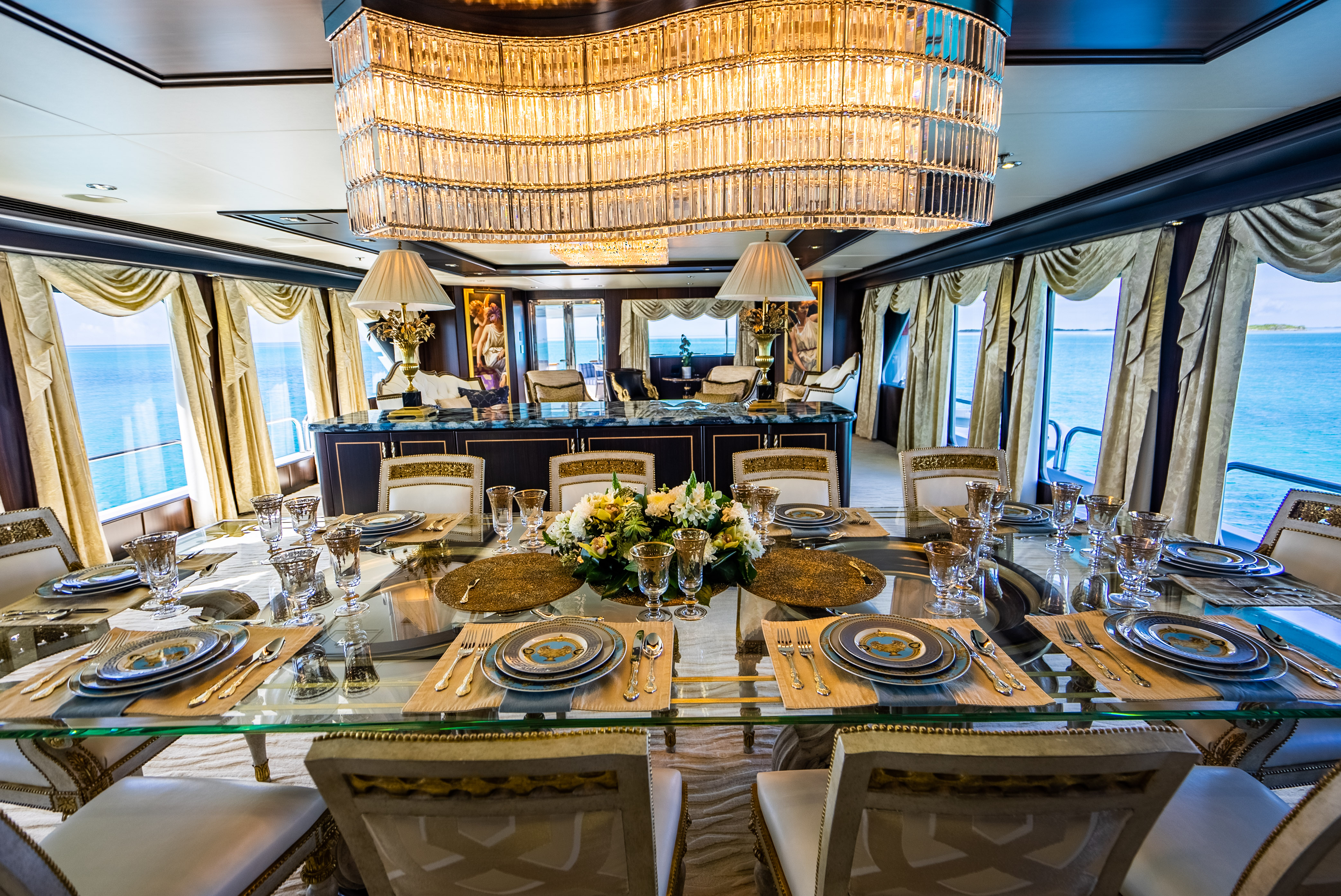 Aboard GRADE I a 142ft (43.28m) luxury motor yacht for Sale & Charter available with Fraser Yachts, built by CHRISTENSEN in 1995