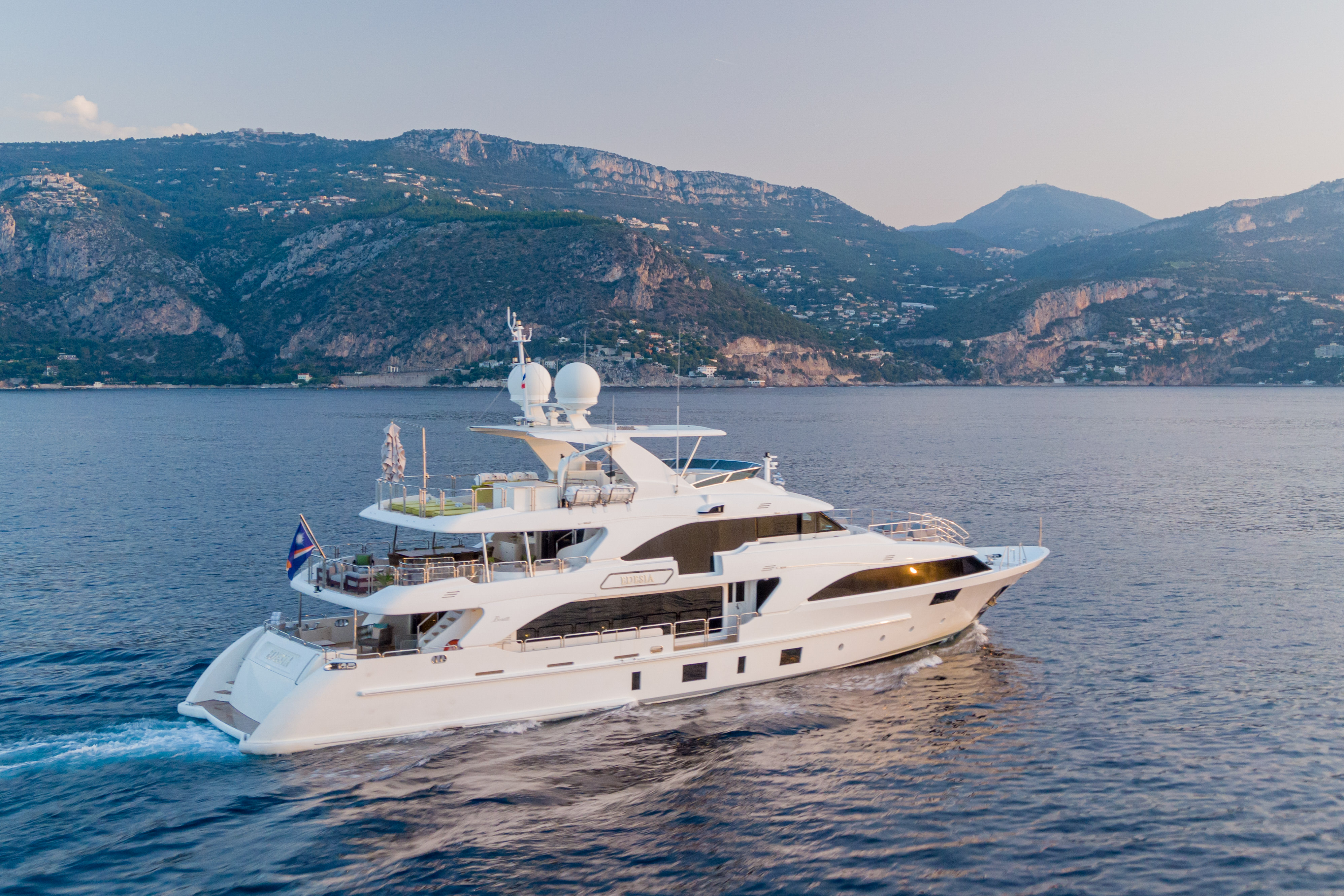 Aboard EDESIA a 121ft (36.9m) luxury motor yacht for Sale & Charter available with Fraser Yachts, built by BENETTI in 2014