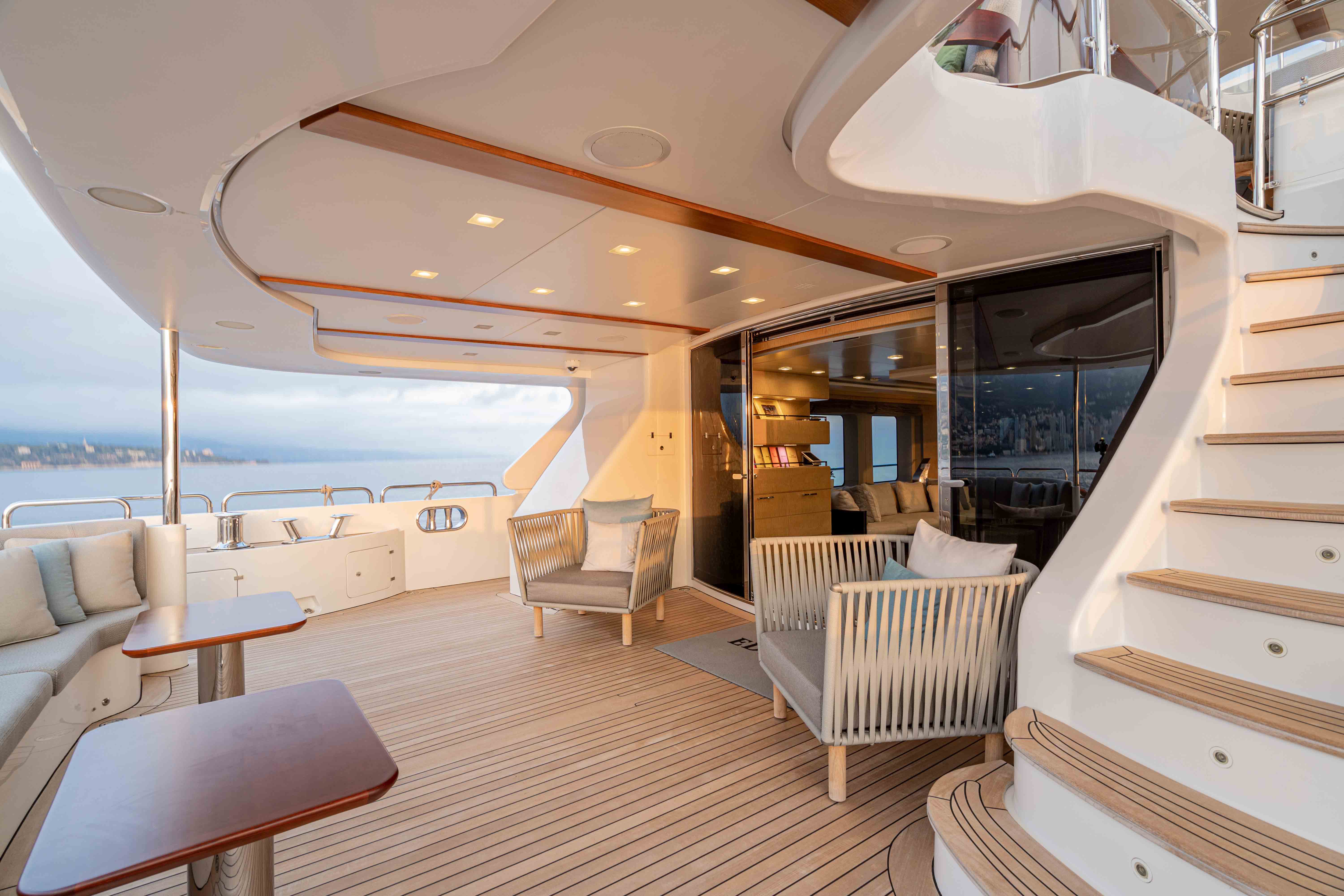 Aboard EDESIA a 121ft (36.9m) luxury motor yacht for Sale & Charter available with Fraser Yachts, built by BENETTI in 2014