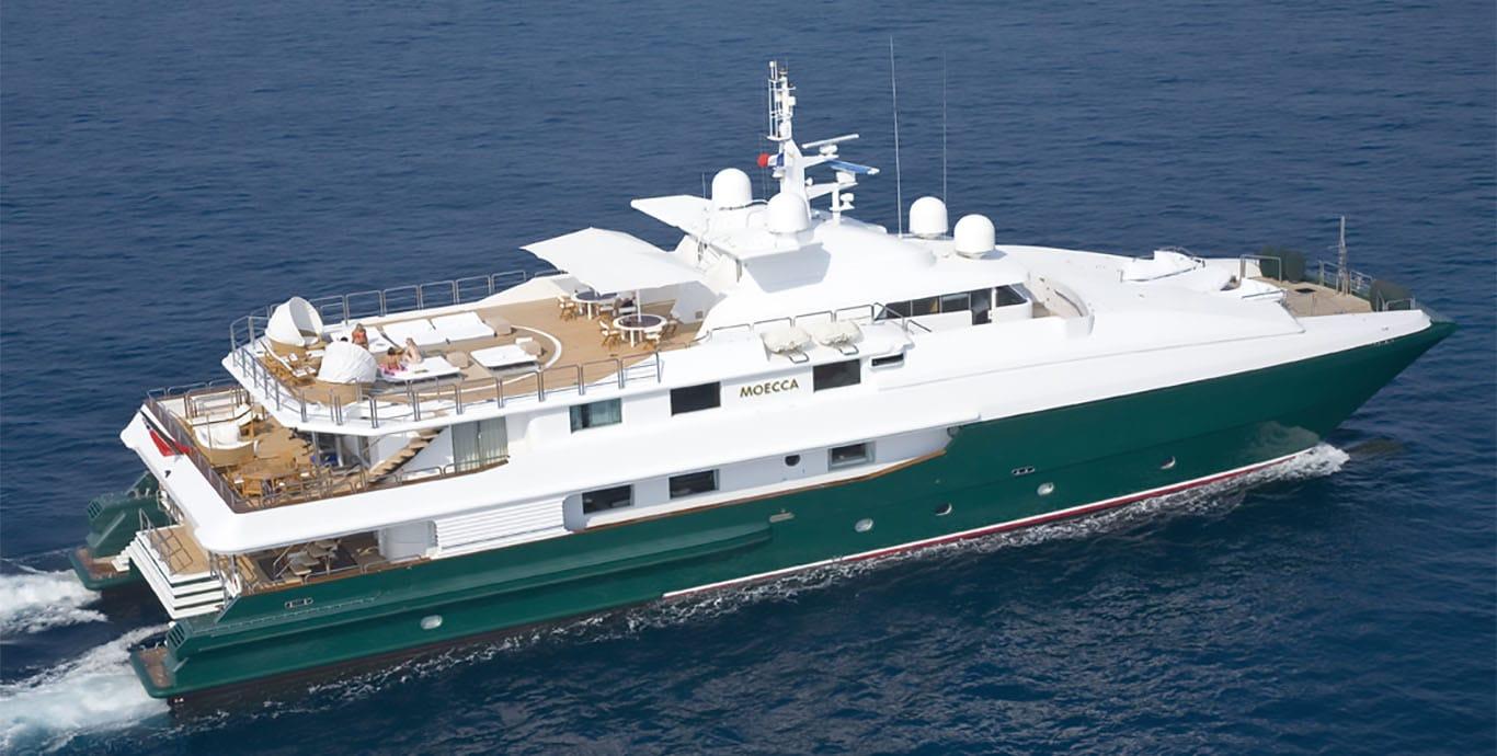 Aboard MOECCA a 150ft (45.72m) luxury motor yacht , built by OCEANFAST YACHTS in 1992