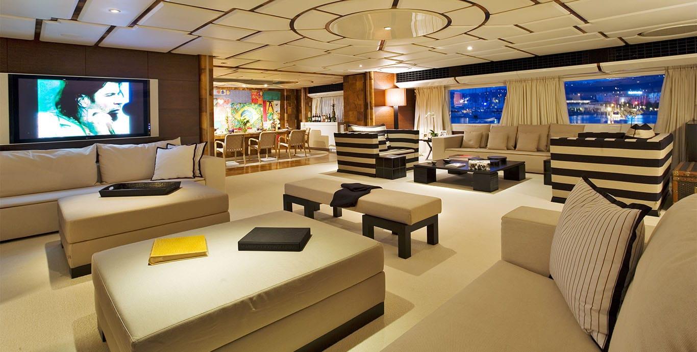 Aboard MOECCA a 150ft (45.72m) luxury motor yacht , built by OCEANFAST YACHTS in 1992