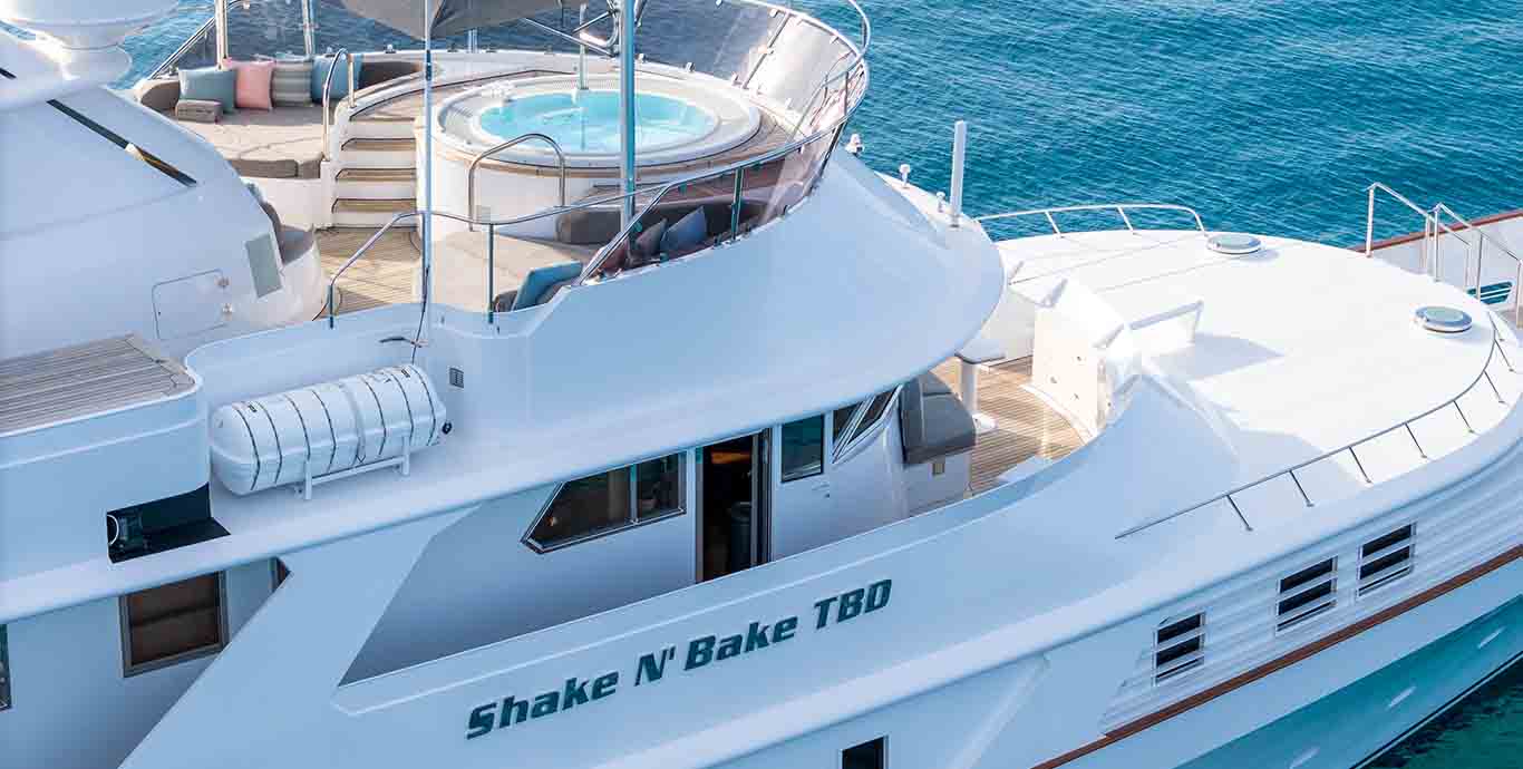 Aboard SHAKE N' BAKE TBD a 163ft (49.82m) luxury motor yacht for Charter available with Fraser Yachts, built by CAMPANELLA in 1981