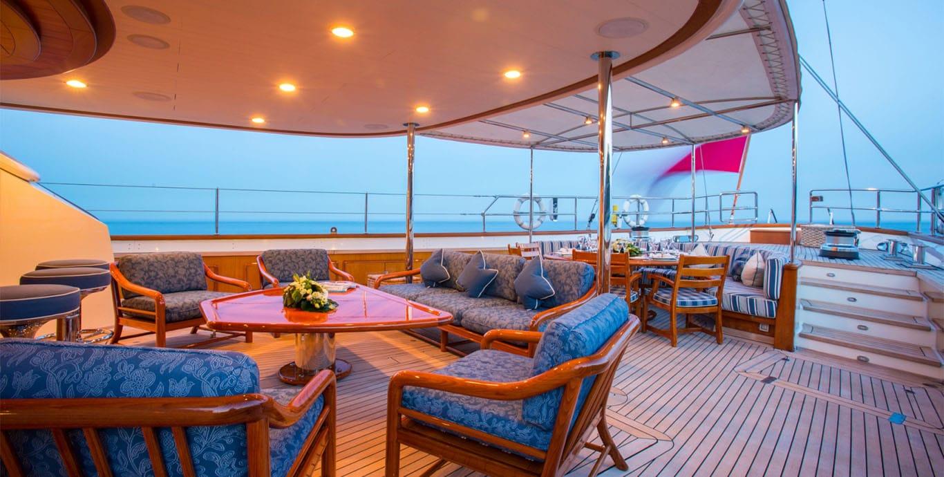 Aboard ANTARA a 152ft (46.33m) luxury sailing yacht for Sale & Charter available with Fraser Yachts, built by PERINI NAVI in 1991