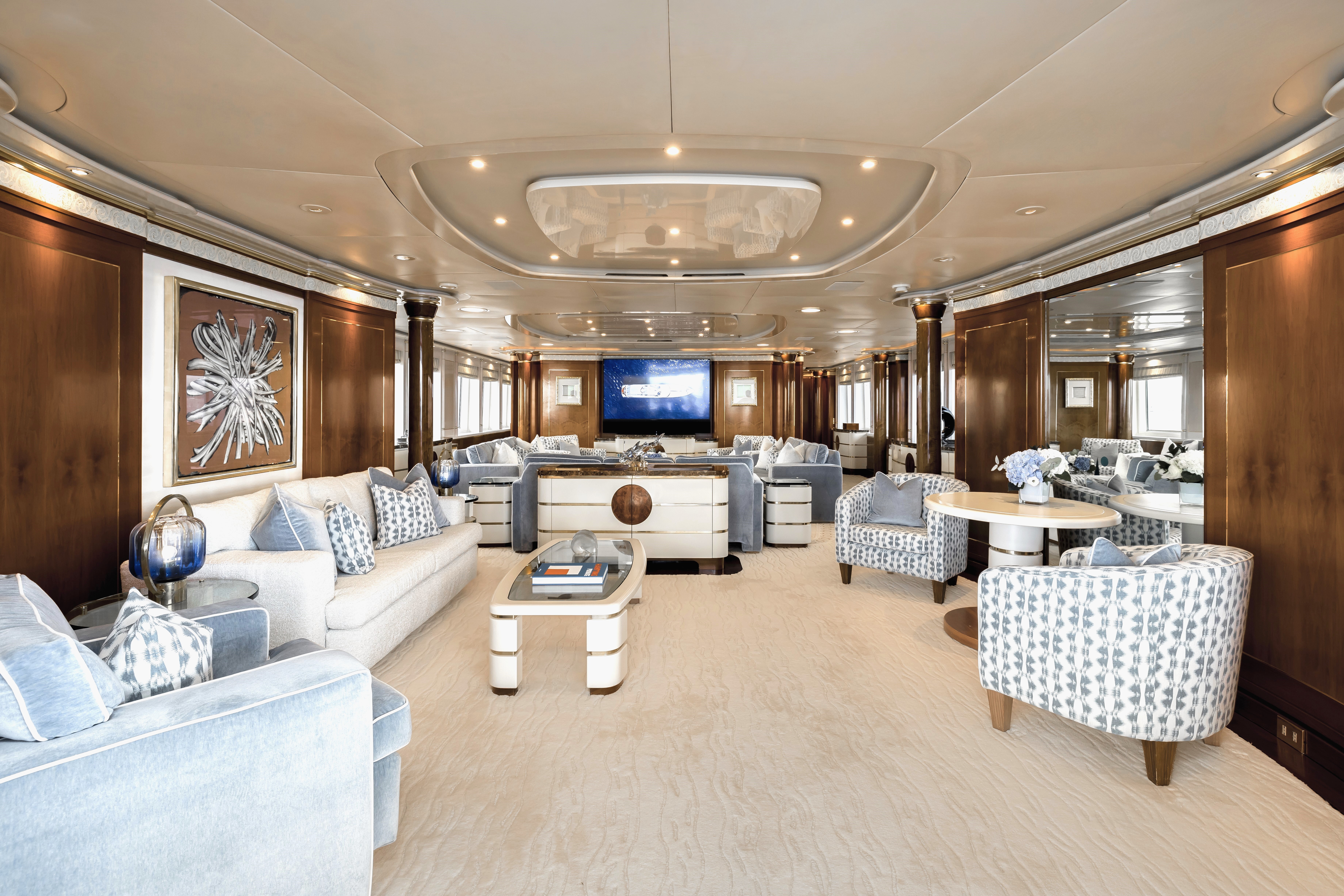 Aboard OLYMPUS a 180ft (55m) luxury motor yacht for Sale & Charter available with Fraser Yachts, built by FEADSHIP in 1996