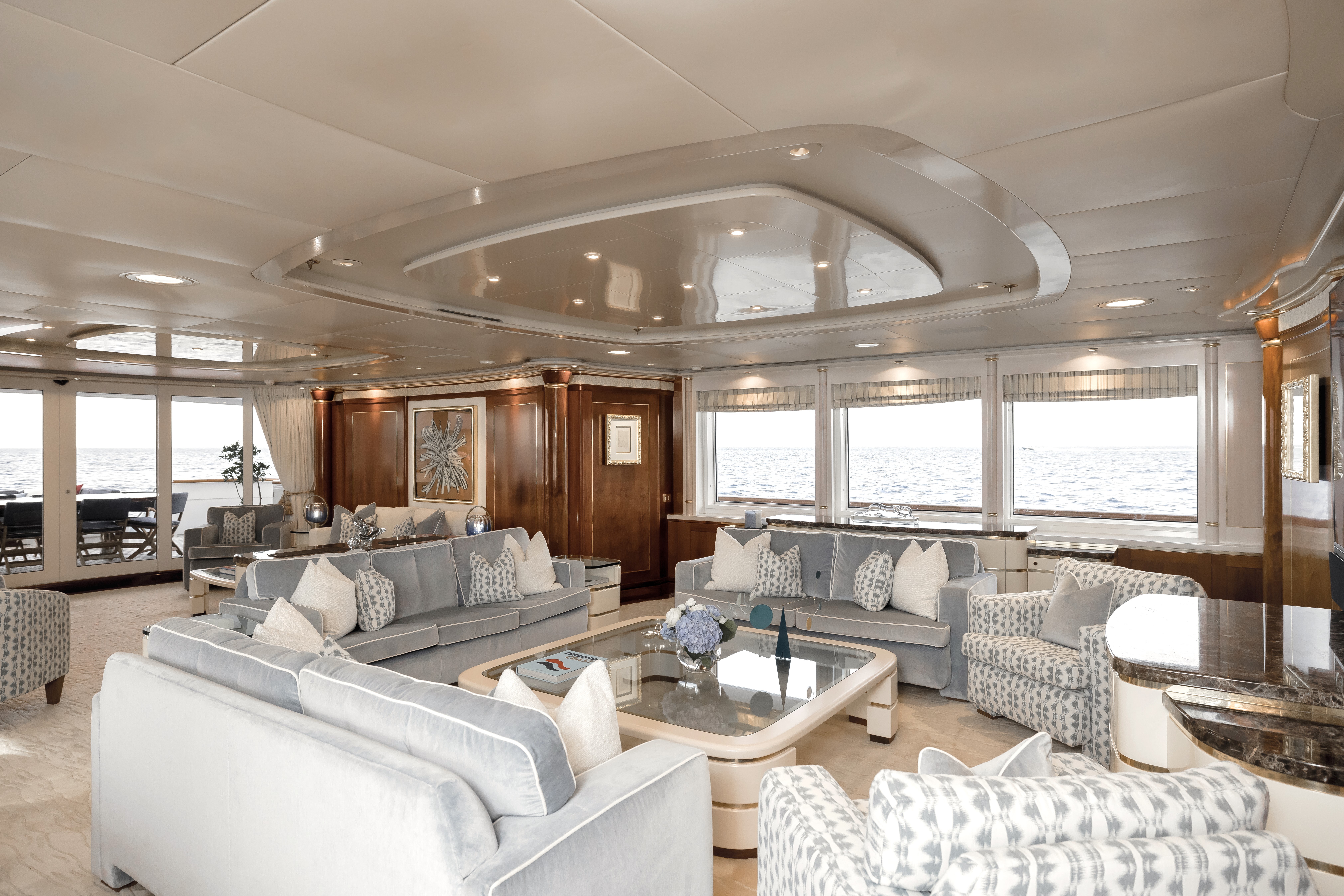 Aboard OLYMPUS a 180ft (55m) luxury motor yacht for Sale & Charter available with Fraser Yachts, built by FEADSHIP in 1996