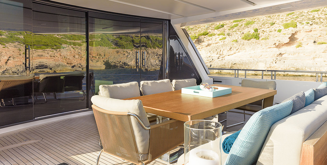 Aboard MUSHA a 104ft (31.7m) luxury motor yacht , built by SANLORENZO in 2012