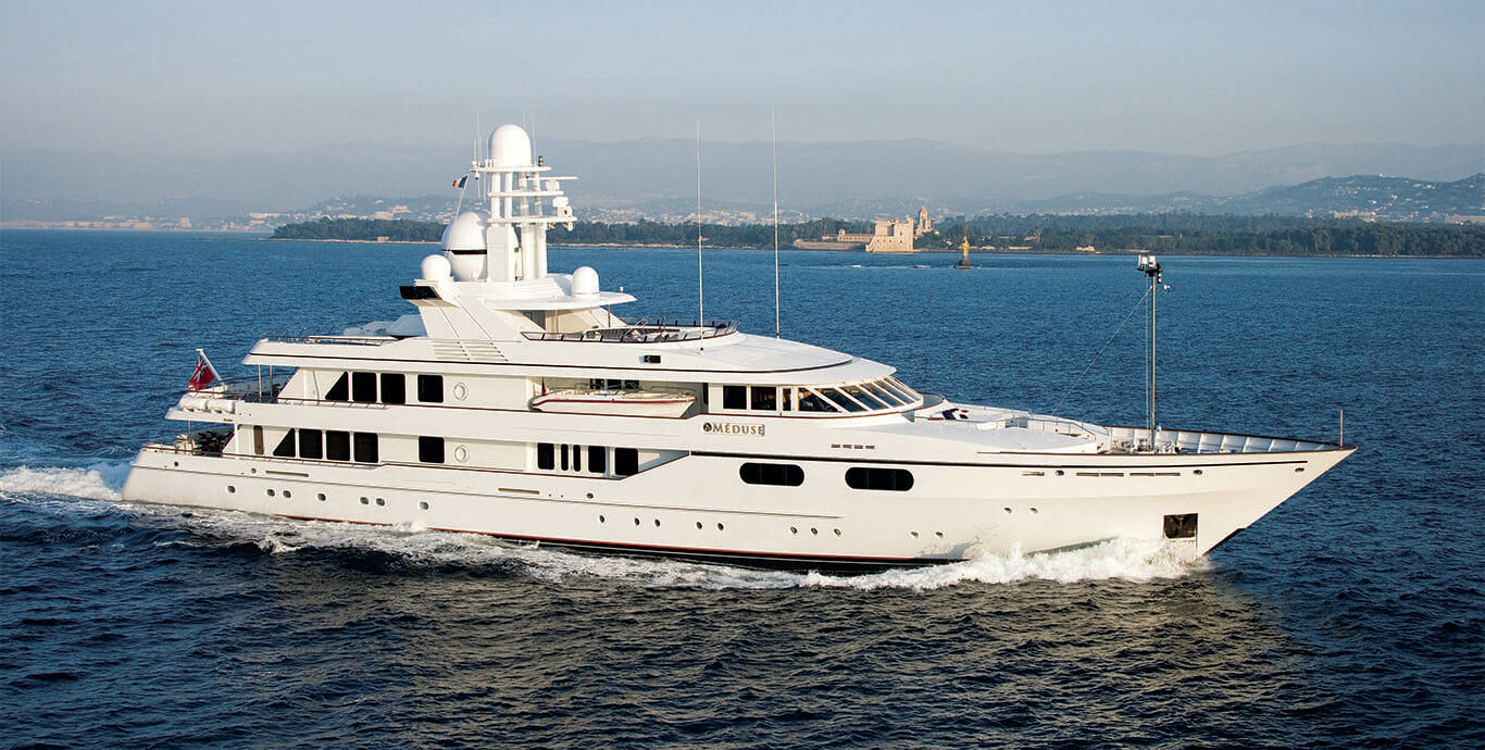 Aboard ATHINA III a 199ft (60.66m) luxury motor yacht , built by FEADSHIP in 1996