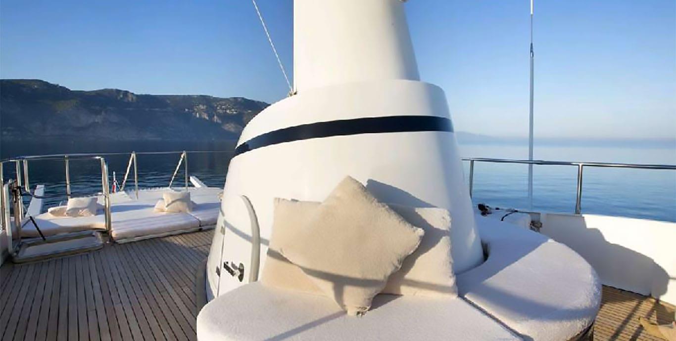 Aboard MIZAR a 103ft (31.5m) luxury motor yacht , built by BENETTI in 1973