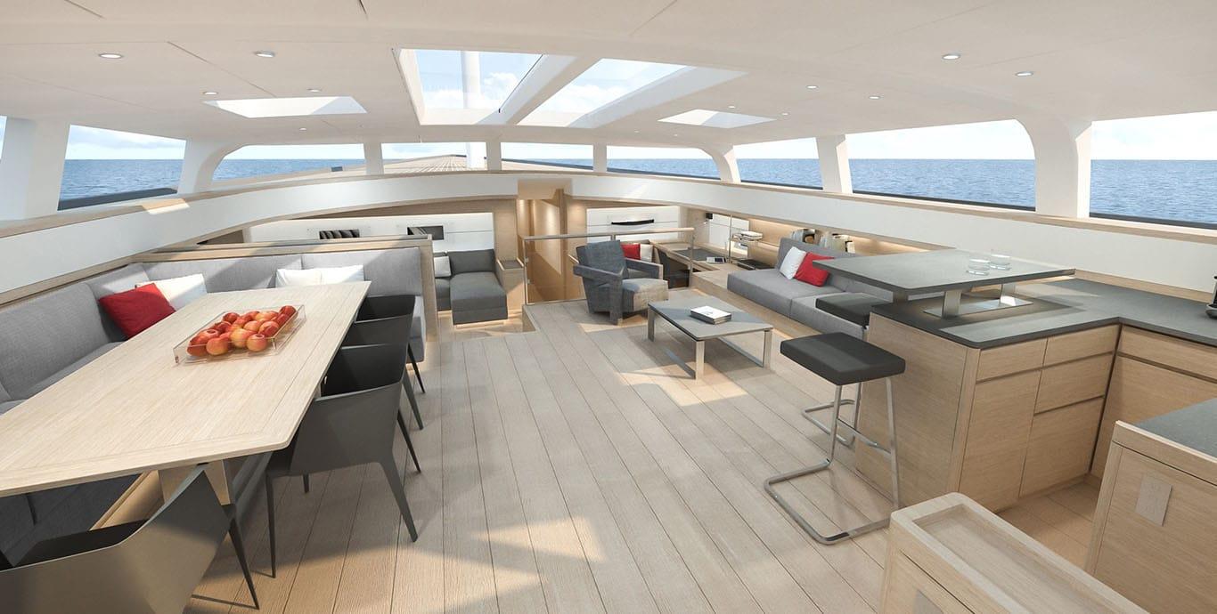 Aboard CERVO a 127ft (39m) luxury sailing yacht , built by VITTERS in 2009