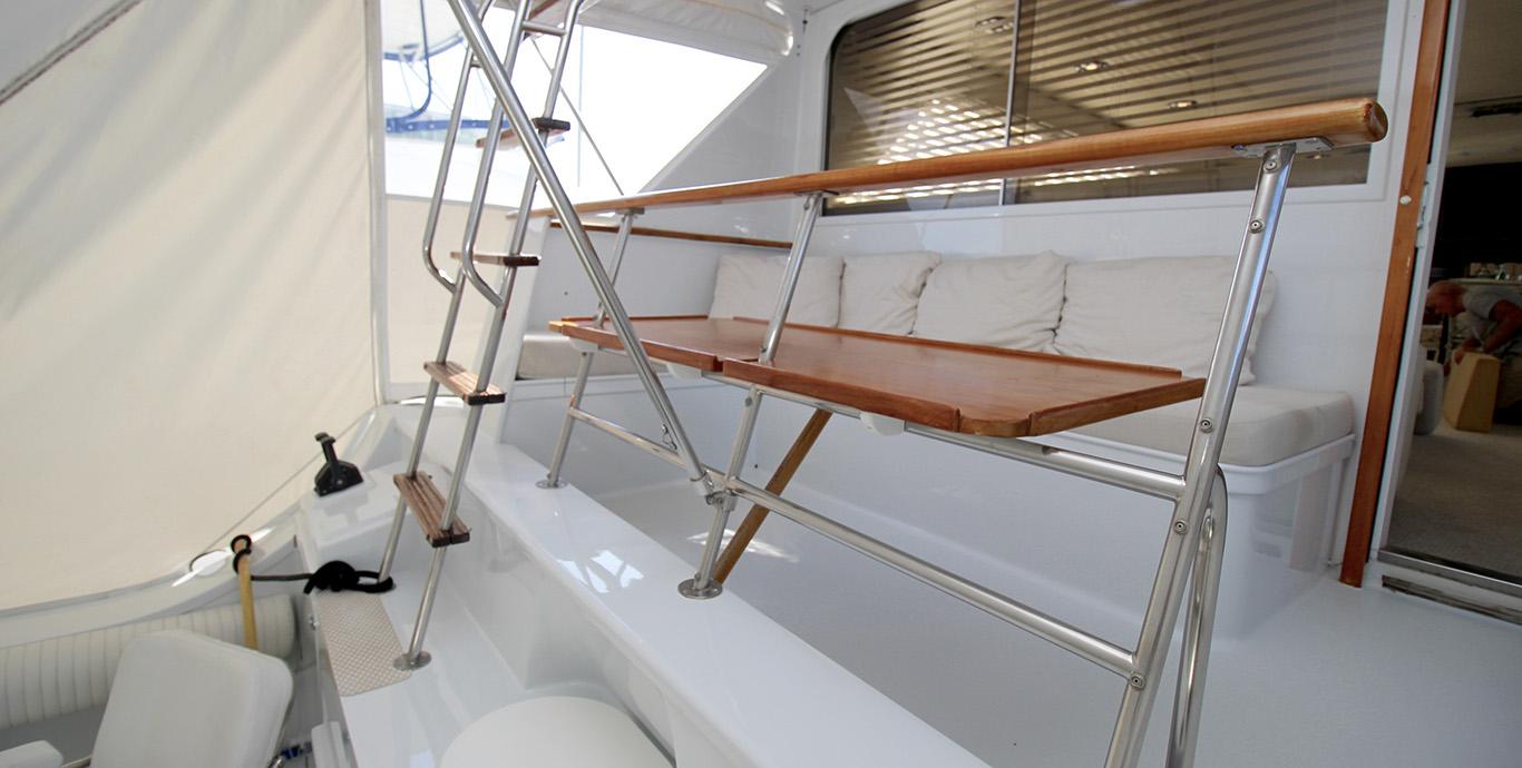 Aboard ROYAL EAGLE II a 82ft (24.99m) luxury motor yacht , built by BROWARD in 1982