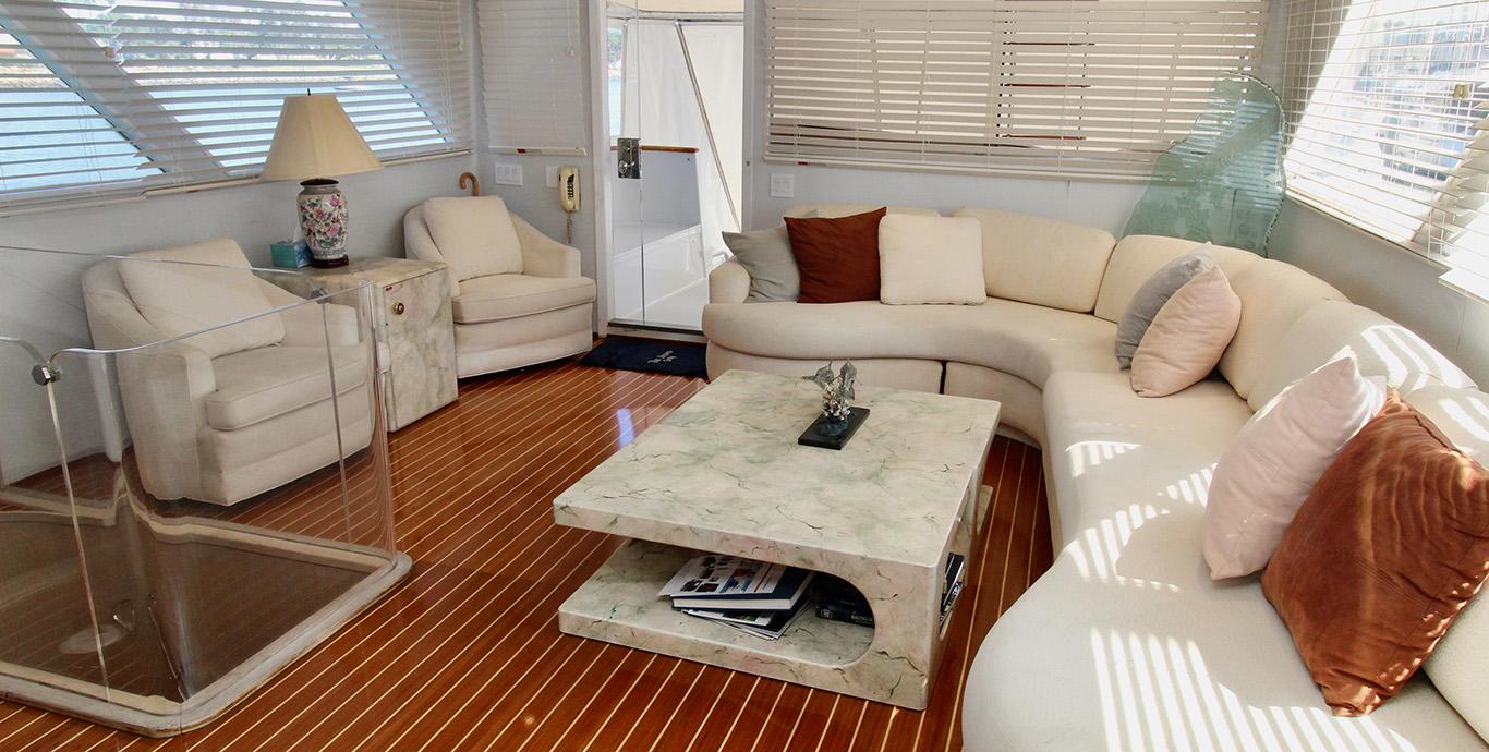 Aboard ROYAL EAGLE II a 82ft (24.99m) luxury motor yacht , built by BROWARD in 1982