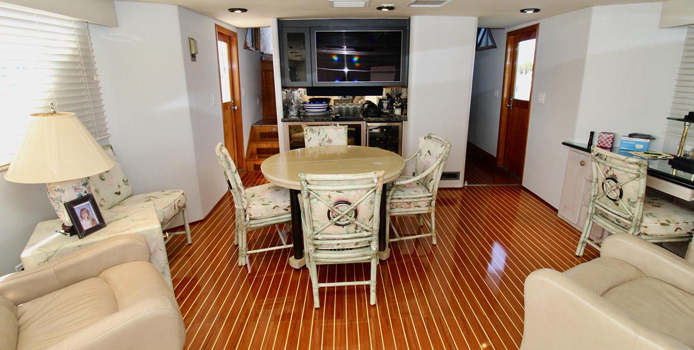 Aboard ROYAL EAGLE II a 82ft (24.99m) luxury motor yacht , built by BROWARD in 1982