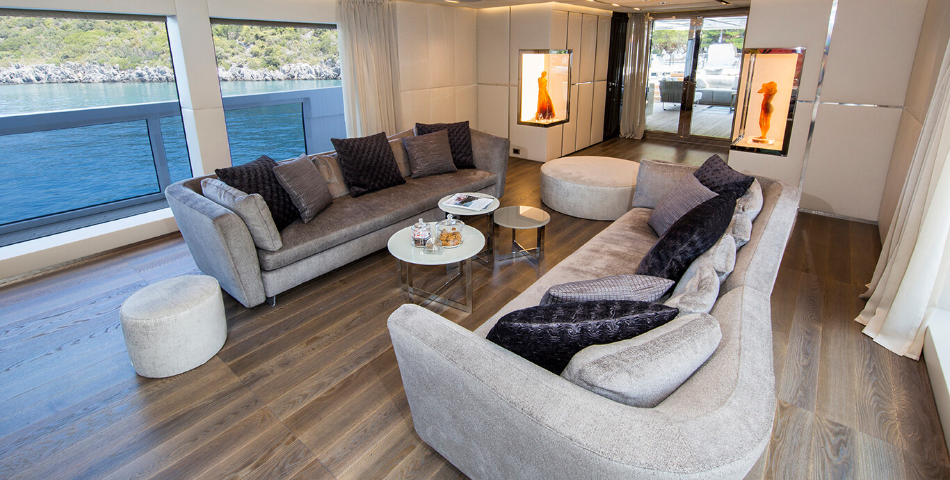 Aboard OURANOS a 163ft (49.9m) luxury motor yacht , built by ADMIRAL in 2016