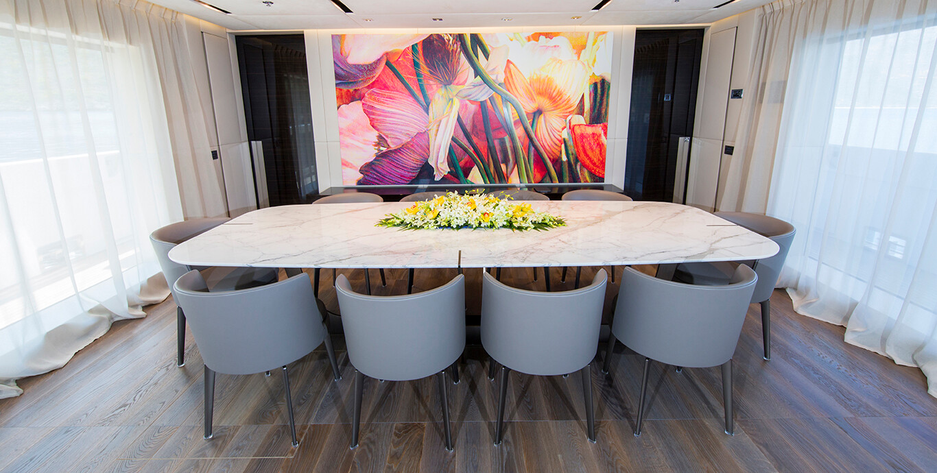Aboard OURANOS a 163ft (49.9m) luxury motor yacht , built by ADMIRAL in 2016