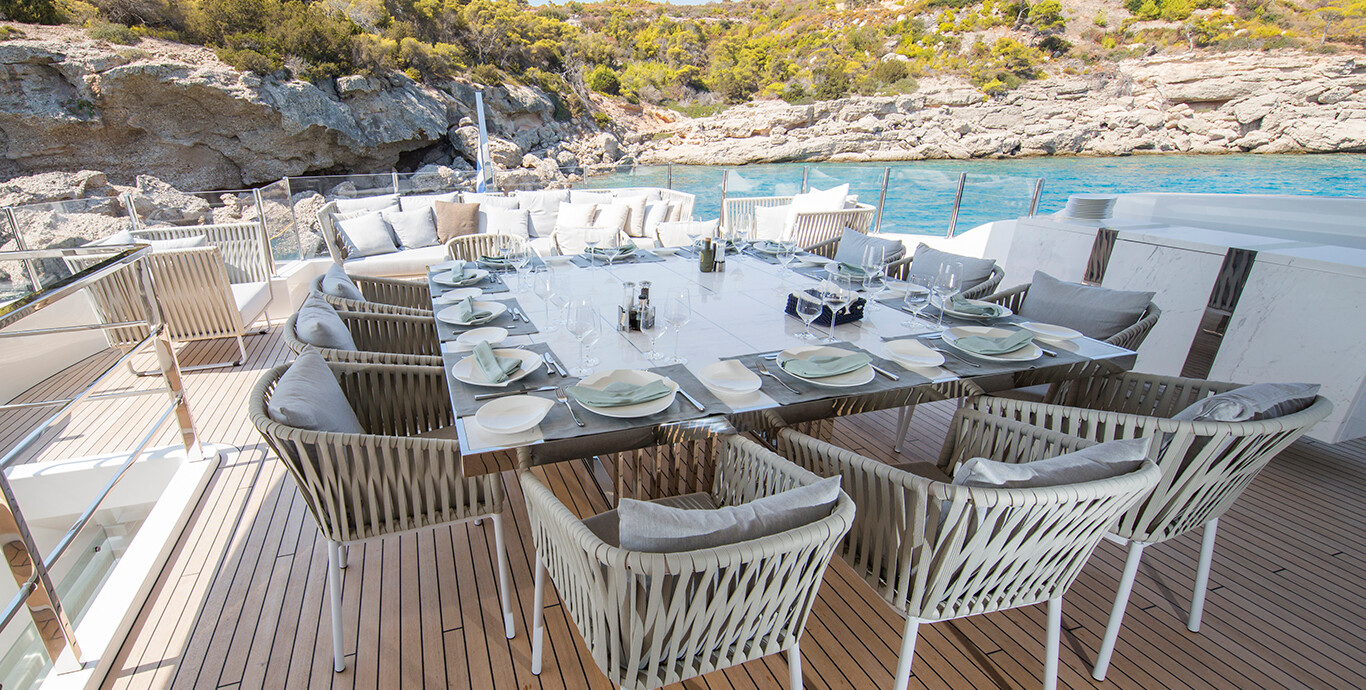 Aboard OURANOS a 163ft (49.9m) luxury motor yacht , built by ADMIRAL in 2016