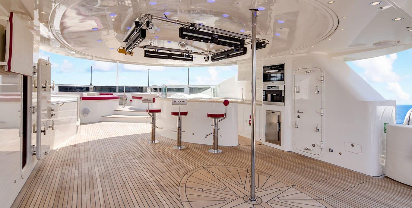 Aboard ARTPOLARS a ft (40.56m) luxury motor yacht , built by LIMAN in 2013