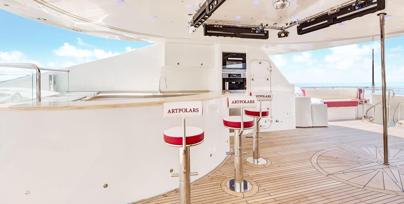 Aboard ARTPOLARS a ft (40.56m) luxury motor yacht , built by LIMAN in 2013