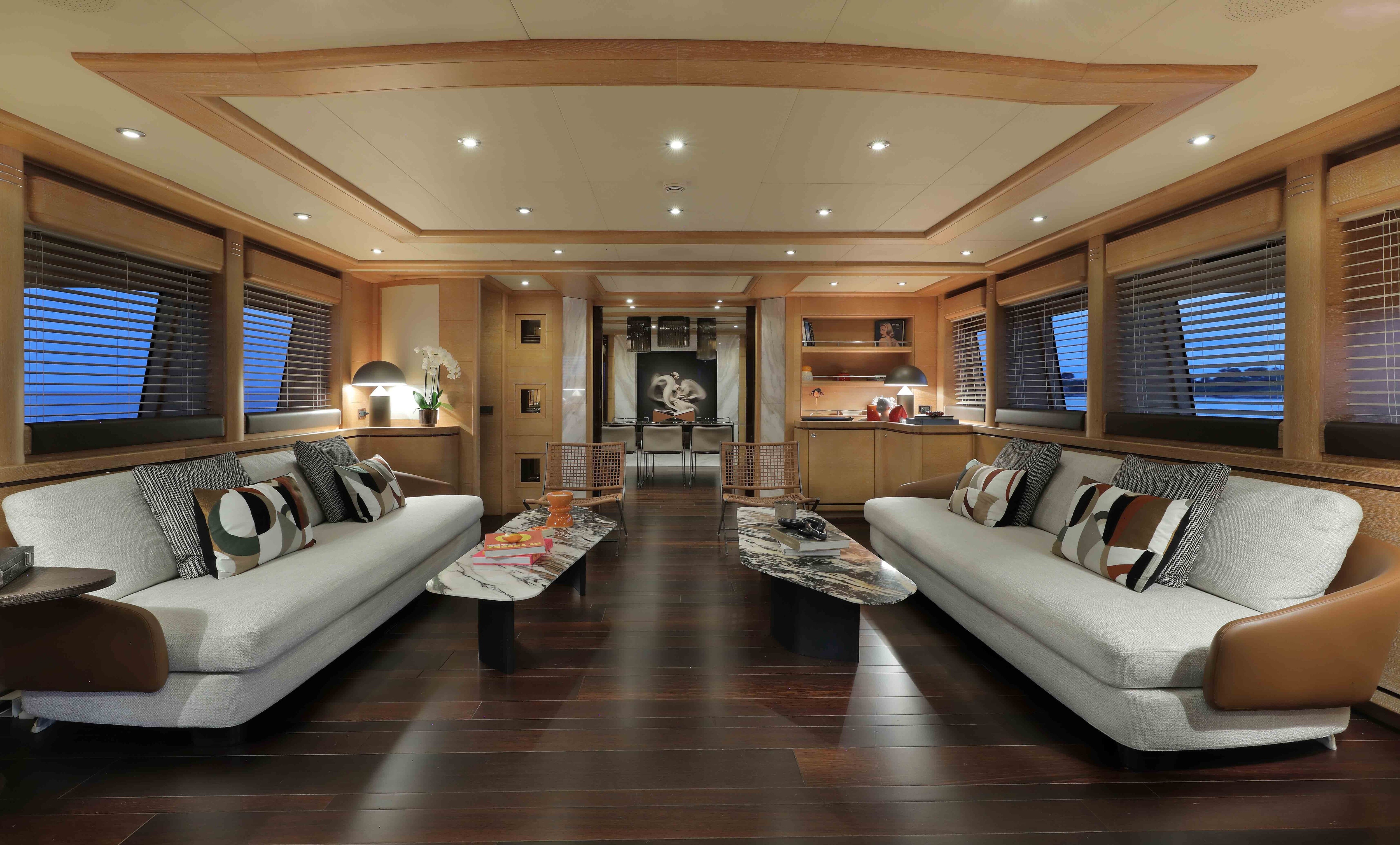 Aboard AERO a 129ft (39.6m) luxury motor yacht for Charter available with Fraser Yachts, built by CRN in 2011