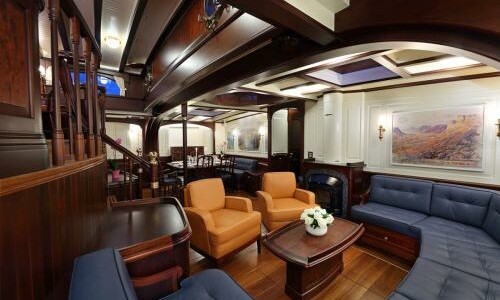 Aboard ASGARD a 140ft (42.84m) luxury sailing yacht , built by ABEKING & RASMUSSEN in 1993