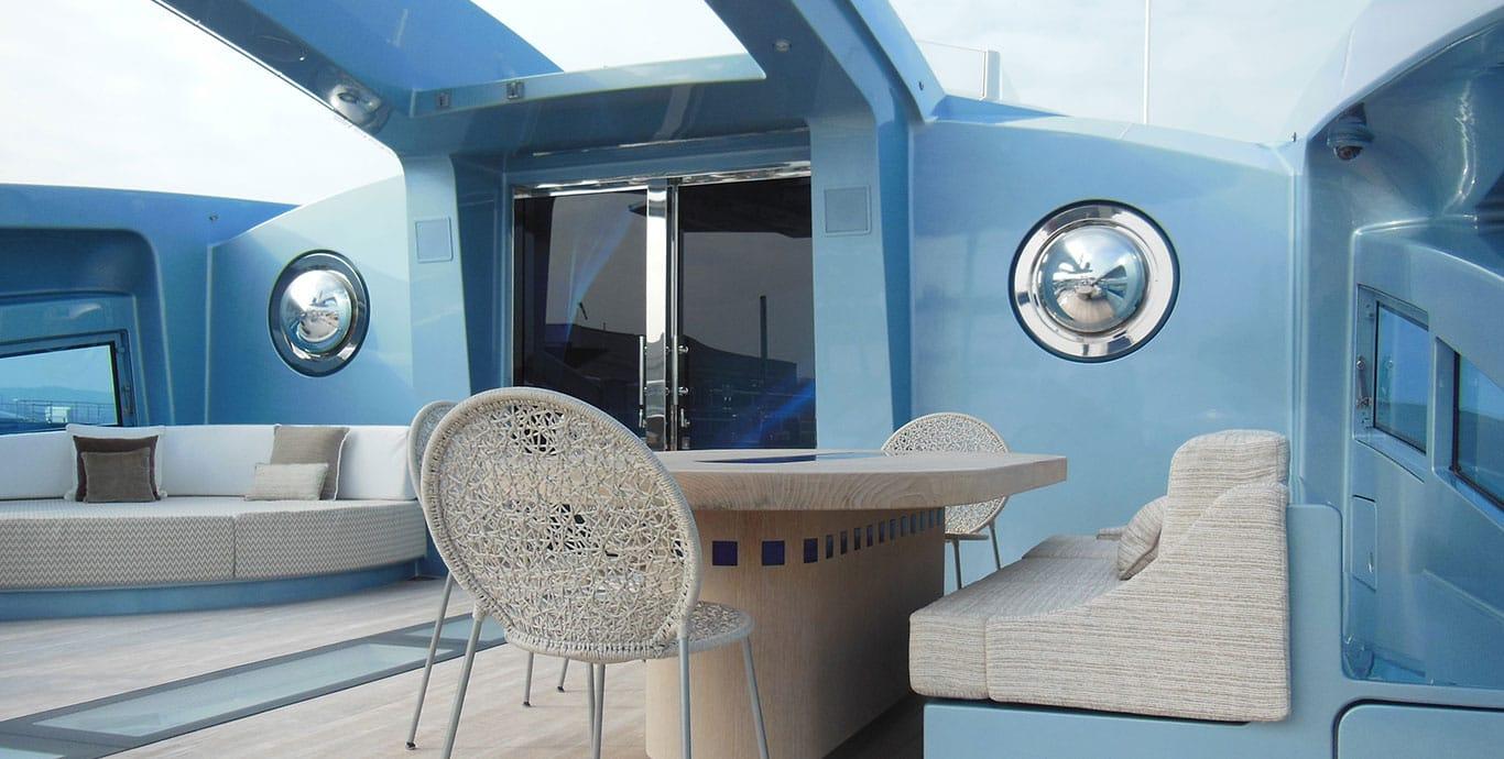 Aboard QUEEN ALLA a 141ft (43.25m) luxury motor yacht , built by ISA in 2014