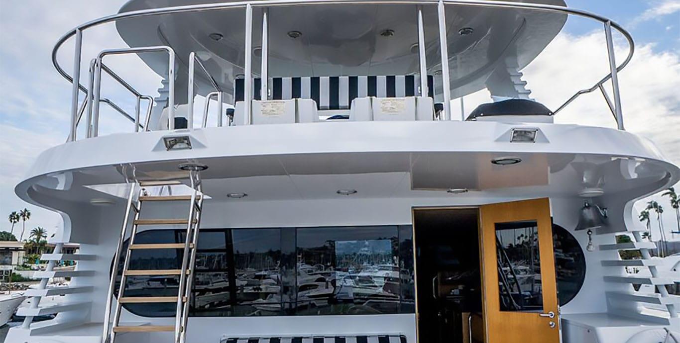 Aboard BOSS a 120ft (36.58m) luxury motor yacht , built by FEADSHIP in 1989