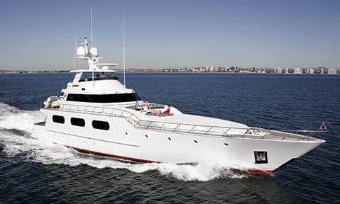 Aboard BOSS a 120ft (36.58m) luxury motor yacht , built by FEADSHIP in 1989