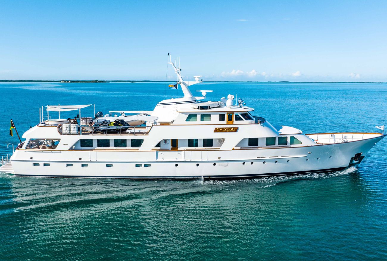 Aboard CALYPSO a 126ft (38.4m) luxury motor yacht , built by FEADSHIP in 1978