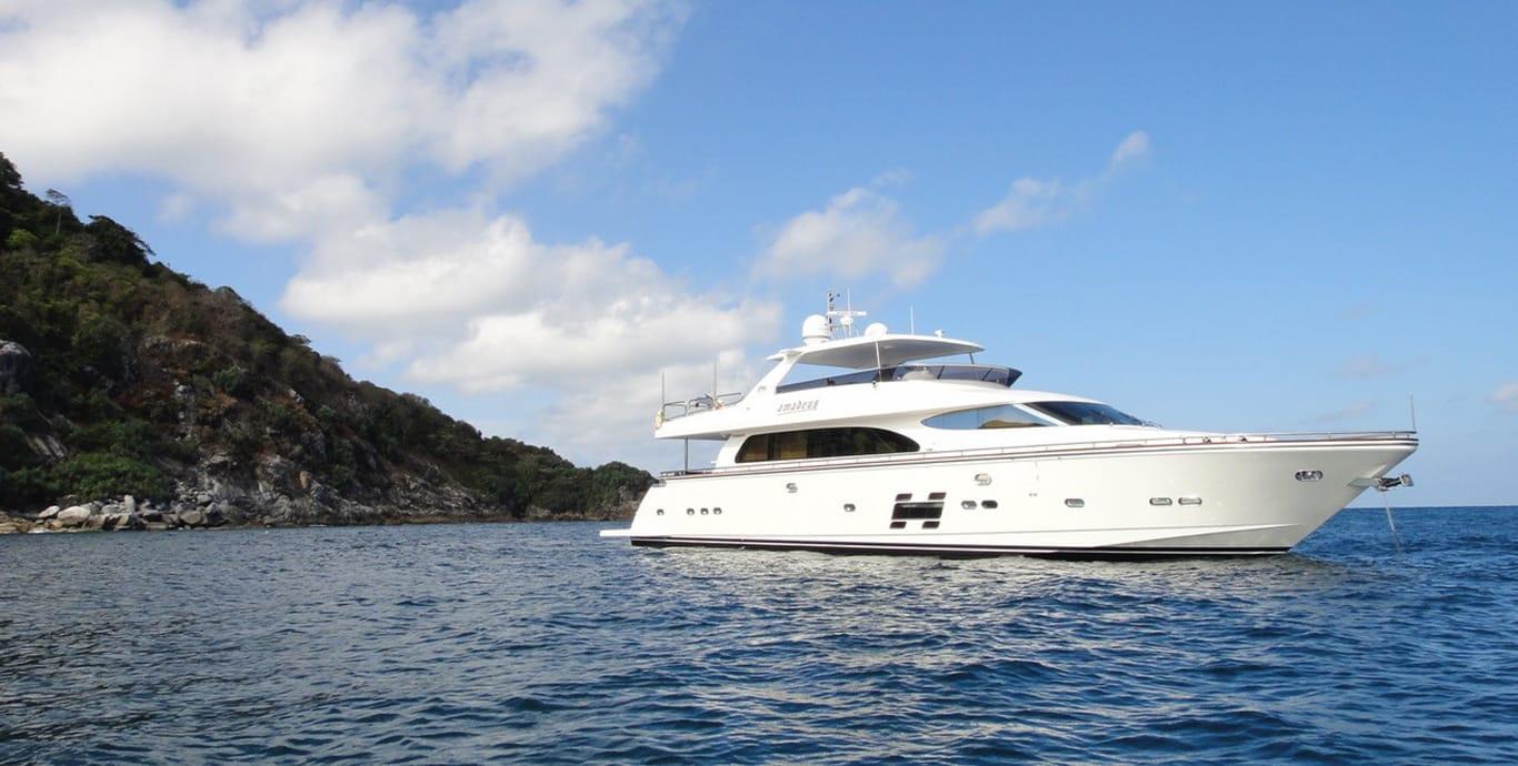 Aboard AMADEUS a 89ft (27.28m) luxury motor yacht , built by HORIZON in 2011