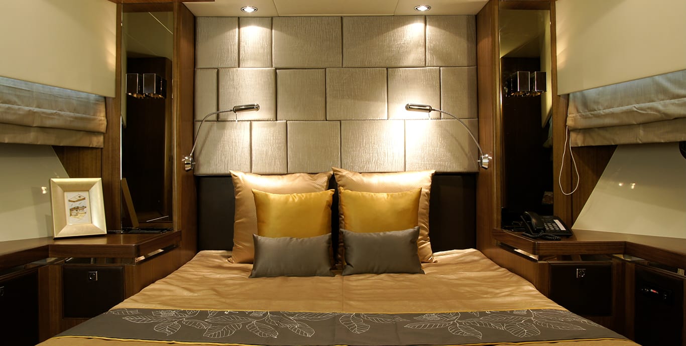 Aboard AMADEUS a 89ft (27.28m) luxury motor yacht , built by HORIZON in 2011