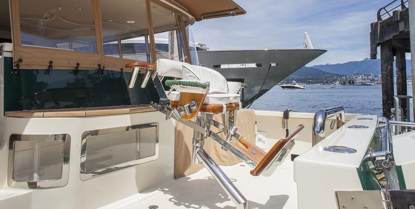 Aboard HOLIDAY a 84ft (25.6m) luxury motor yacht , built by DELTA MARINE in 1985