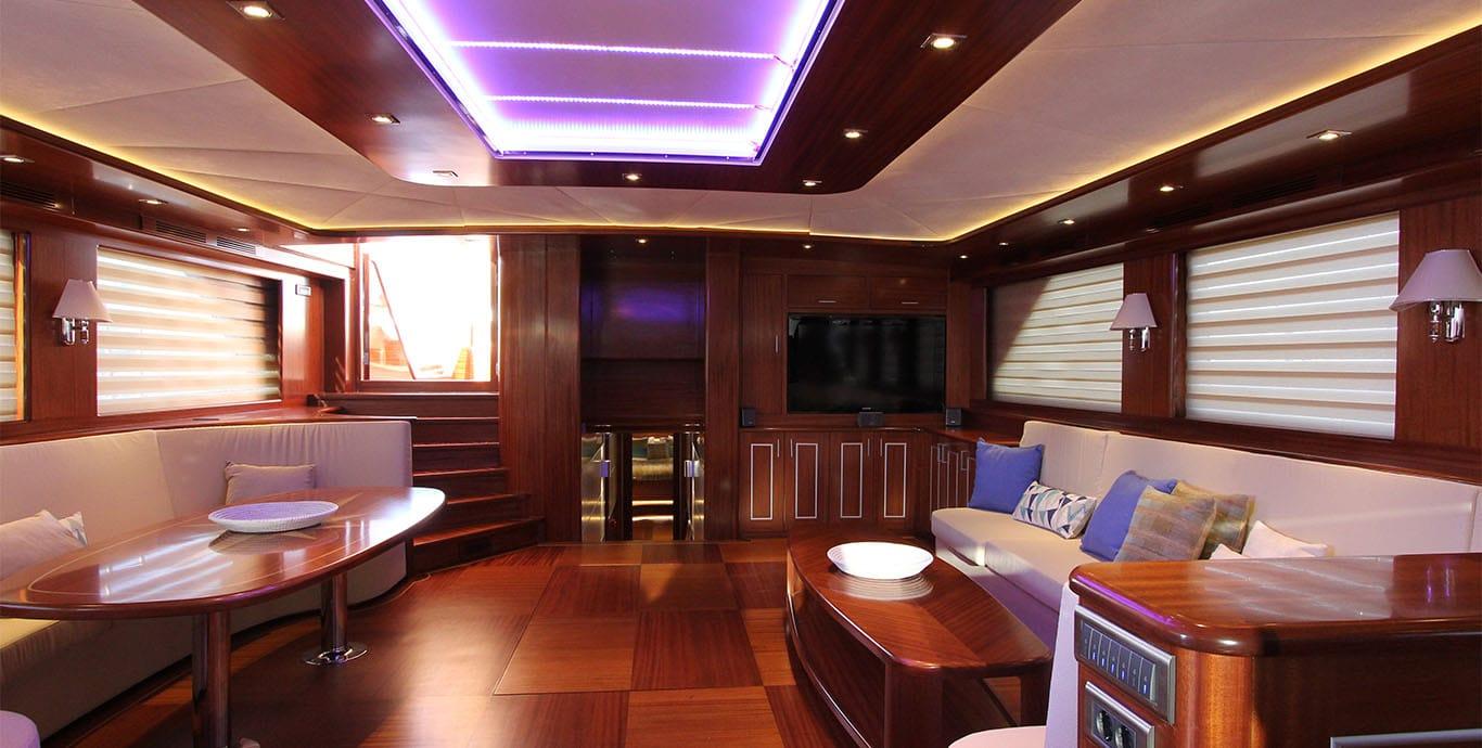 Aboard CARPE DIEM V a 154ft (47m) luxury sailing yacht , built by KOYUNBABA BOAT MANUFACTURING in 2012
