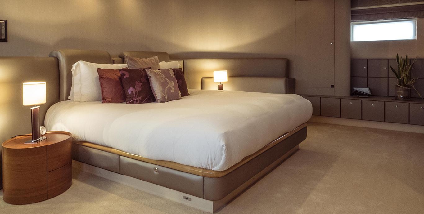 Aboard PROMETHEUS I a 144ft (44m) luxury motor yacht , built by HEESEN in 1996