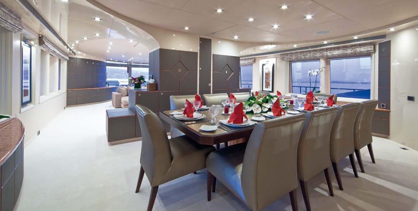 Aboard PROMETHEUS I a 144ft (44m) luxury motor yacht , built by HEESEN in 1996