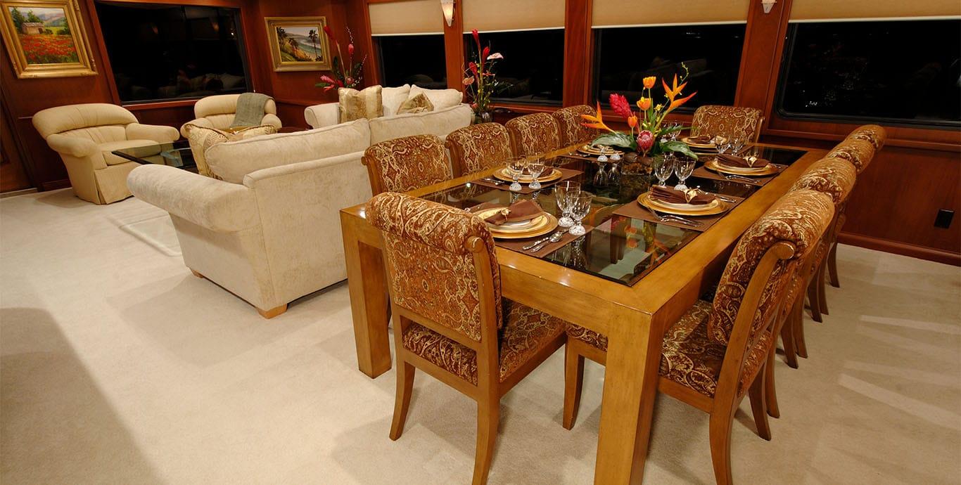 Aboard OCEAN PEARL a 115ft (35.05m) luxury motor yacht , built by CHRISTENSEN in 1988