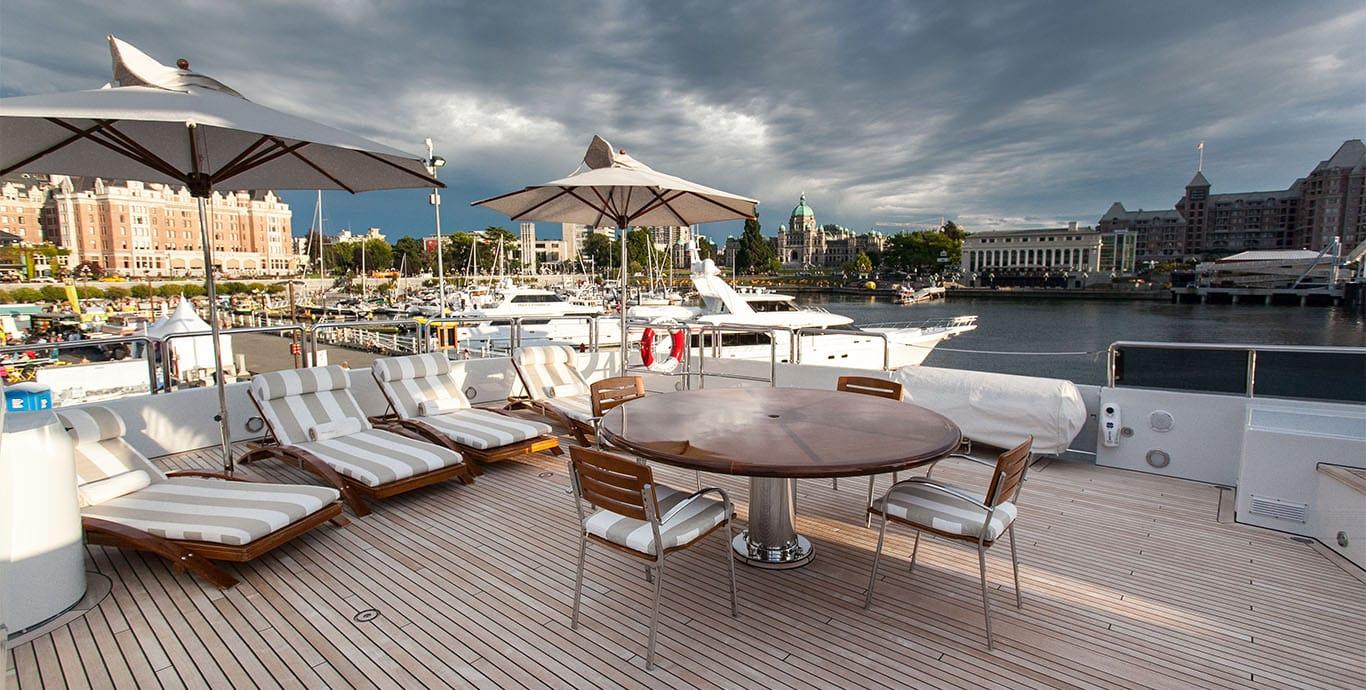 Aboard INVADER a 163ft (49.9m) luxury motor yacht , built by CODECASA in 1999