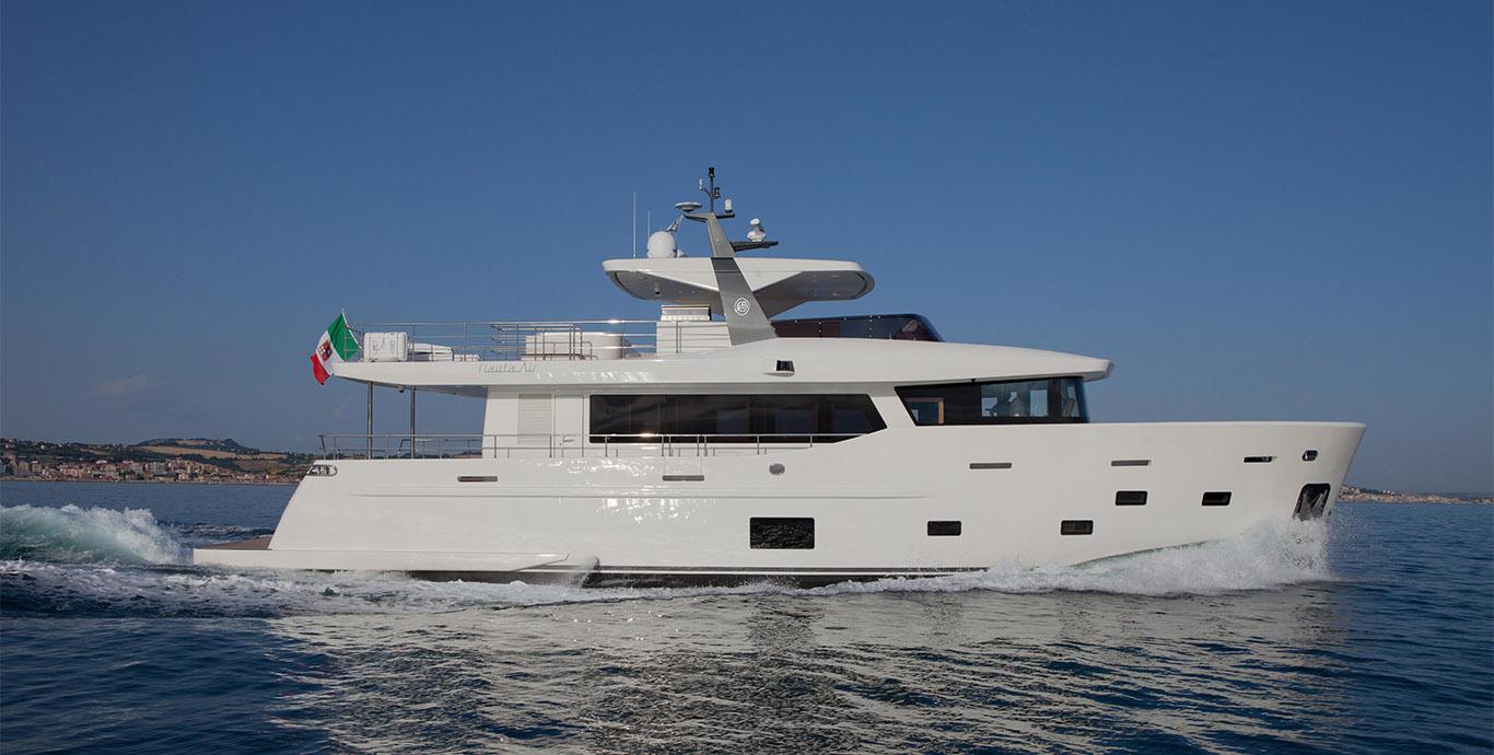 Aboard YES a ft (27m) luxury motor yacht , built by CANTIERE DELLE MARCHE in 2014