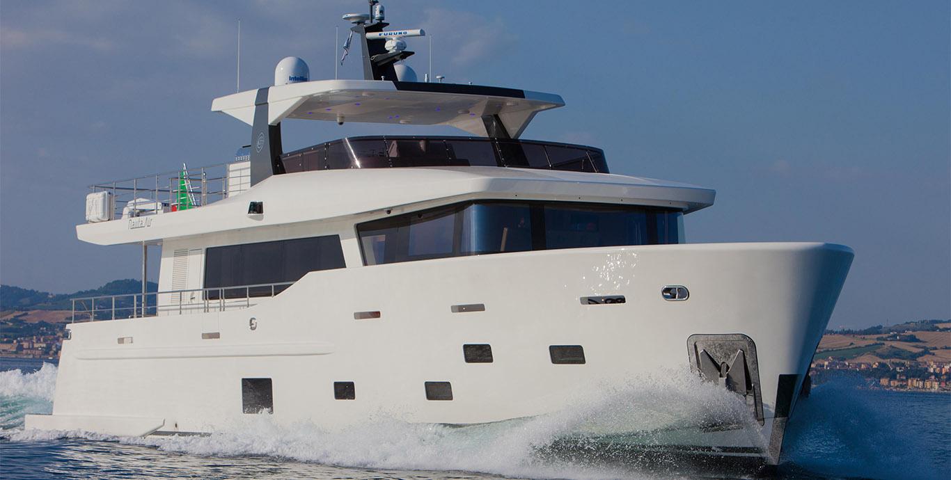 Aboard YES a ft (27m) luxury motor yacht , built by CANTIERE DELLE MARCHE in 2014