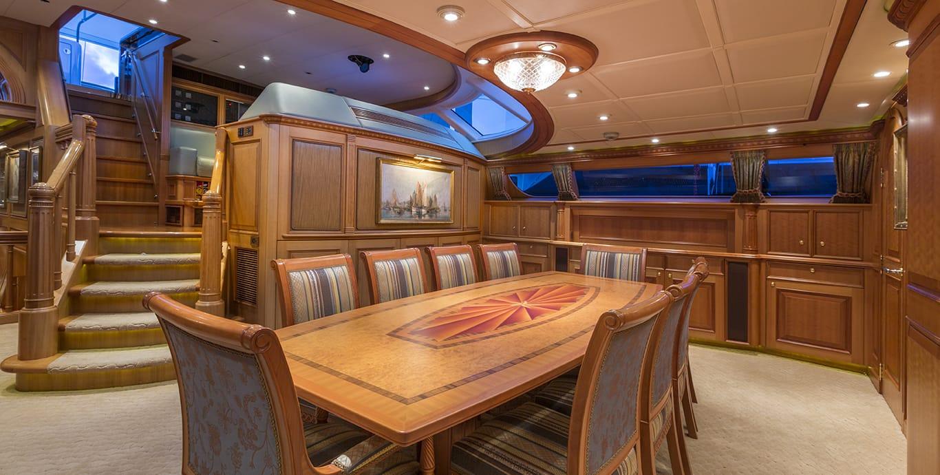 Aboard KAIZEN a 159ft (48.49m) luxury sailing yacht , built by ALLOY YACHTS in 2000