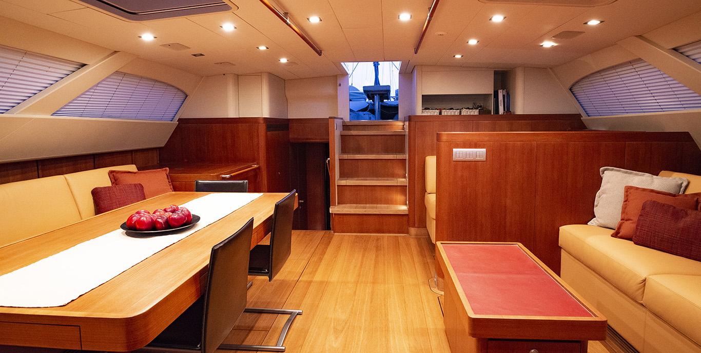 Aboard L'HIPPOCAMPE a 100ft (30.48m) luxury sailing yacht , built by NAUTOR’S SWAN in 2008