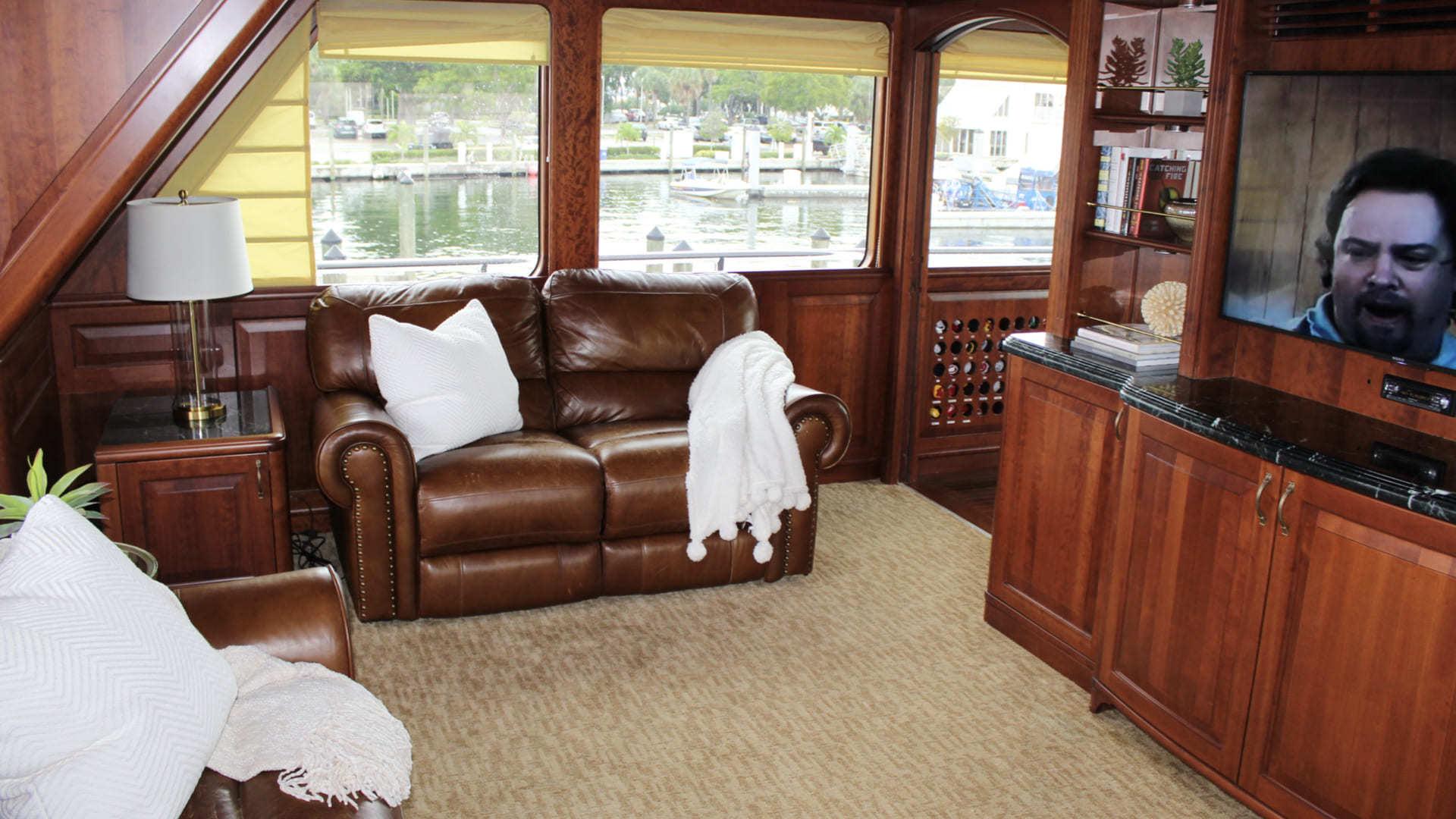 Aboard DRIVEN a 88ft (26.82m) luxury motor yacht , built by CONRAD in 2005