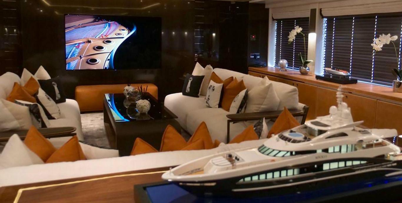Aboard ROCKET a 163ft (49.8m) luxury motor yacht , built by HEESEN in 2011