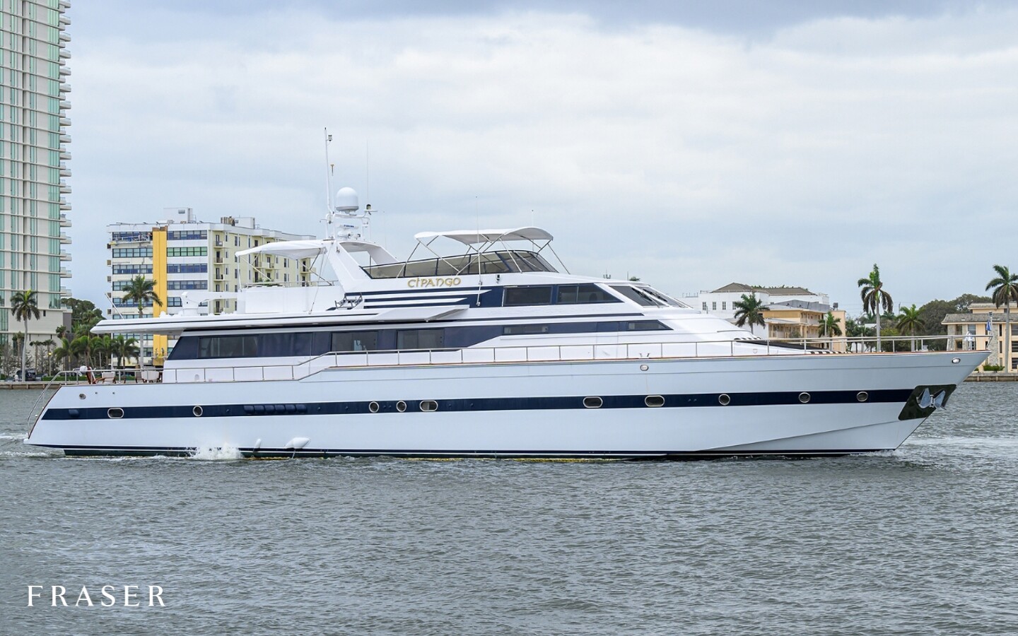 Aboard CIPANGO a 92ft (28.04m) luxury motor yacht , built by VERSILCRAFT in 1992