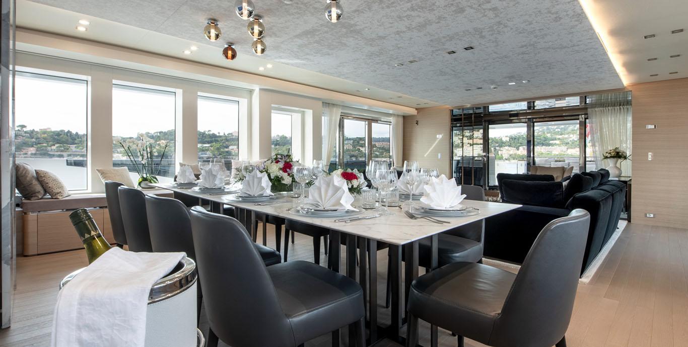 Aboard NEXT a 131ft (40m) luxury motor yacht , built by COLUMBUS YACHTS in 2015