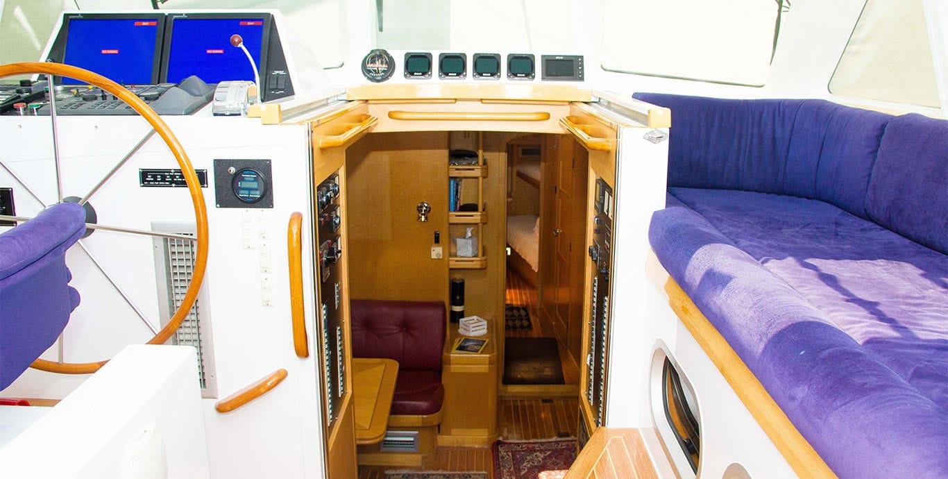 Aboard MAYA a 70ft (21.34m) luxury sailing yacht , built by MCMULLEN & WING in 1995