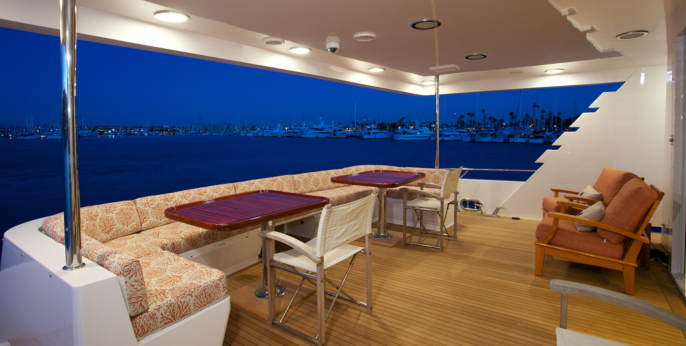 Aboard SEYCHELLE a 111ft (33.83m) luxury motor yacht , built by NORTHCOAST YACHTS in 1992