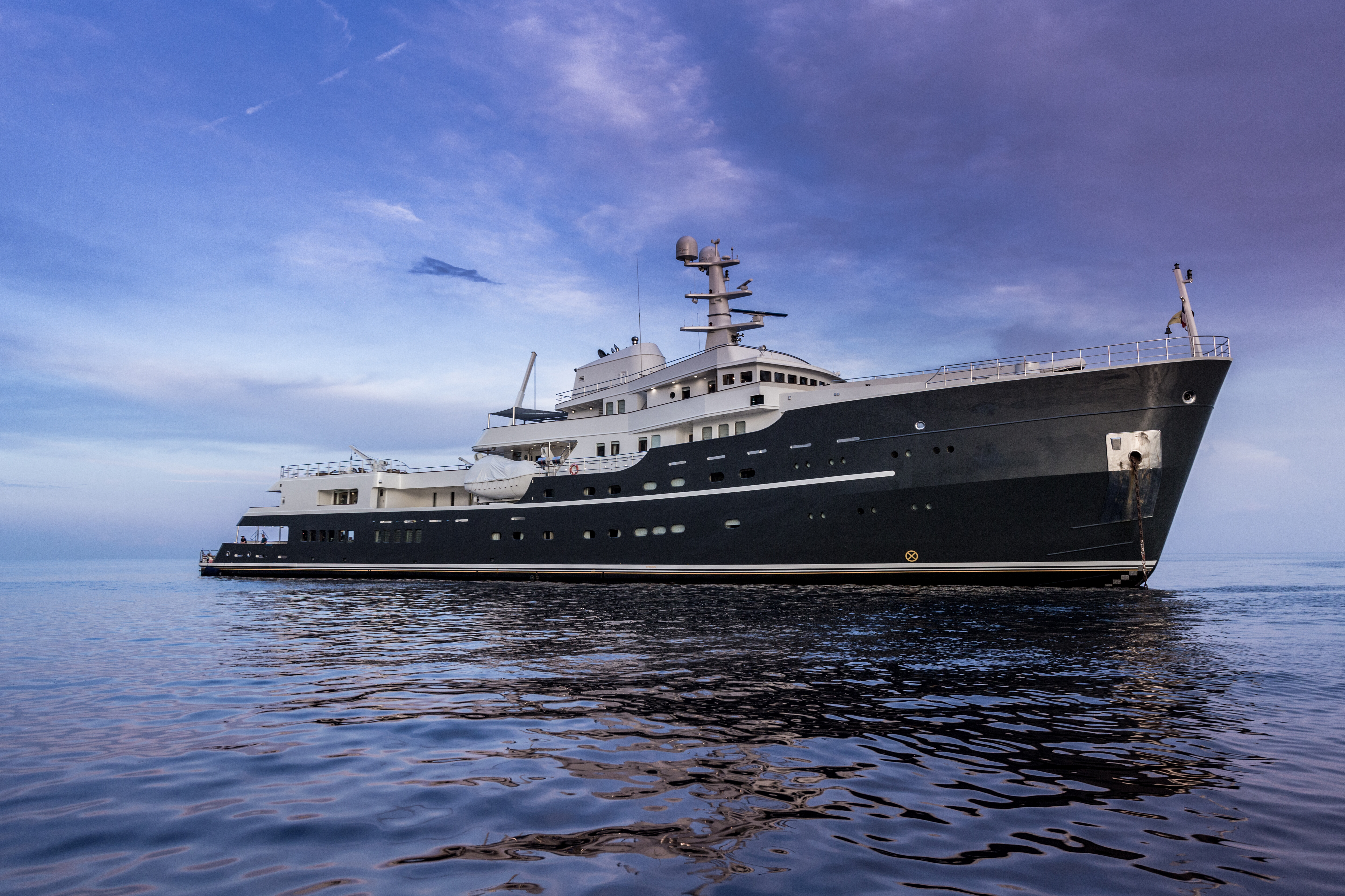 Aboard LEGEND a 253ft (77.4m) luxury motor yacht , built by IHC/ICON in 1974