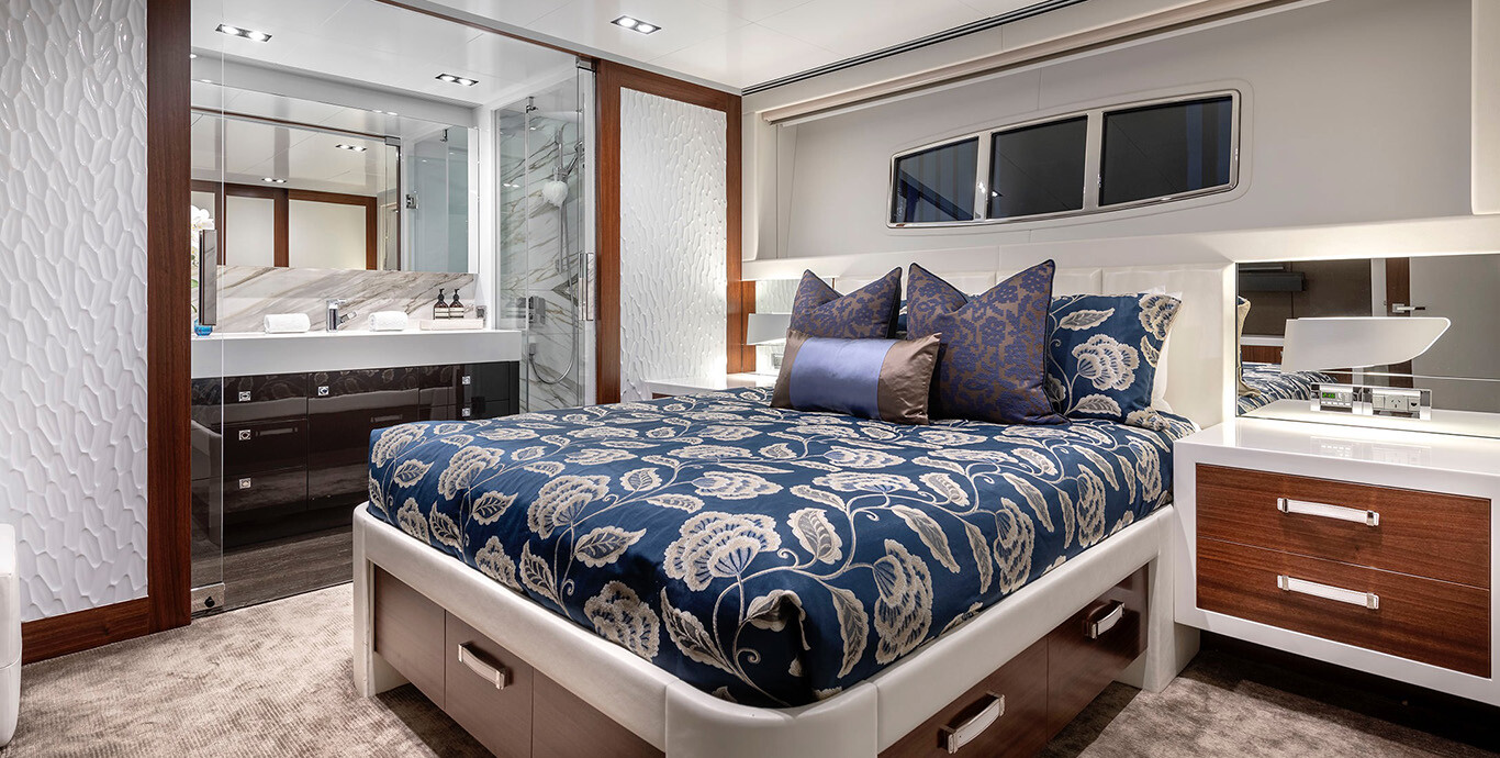 Aboard PARADISE a 116ft (35.36m) luxury motor yacht , built by HORIZON in 2014
