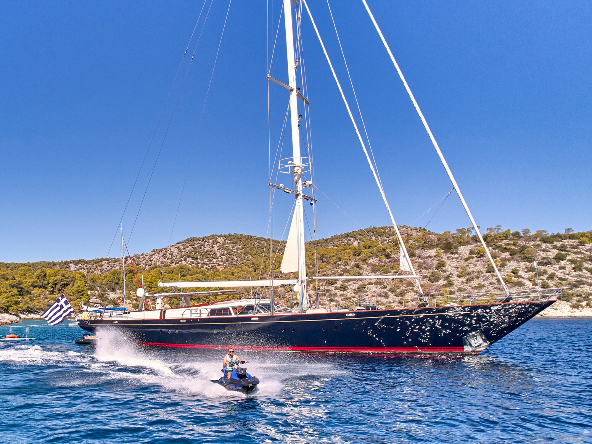 GITANA sailing yacht for Charter by Fraser Yachts, built by PERINI NAVI