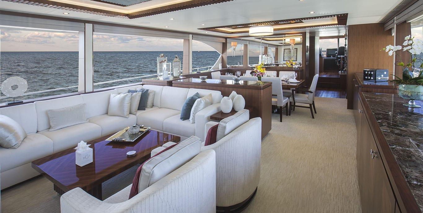 Aboard NOW WE KNOW a 100ft (30.68m) luxury motor yacht , built by OCEAN ALEXANDER in 2015