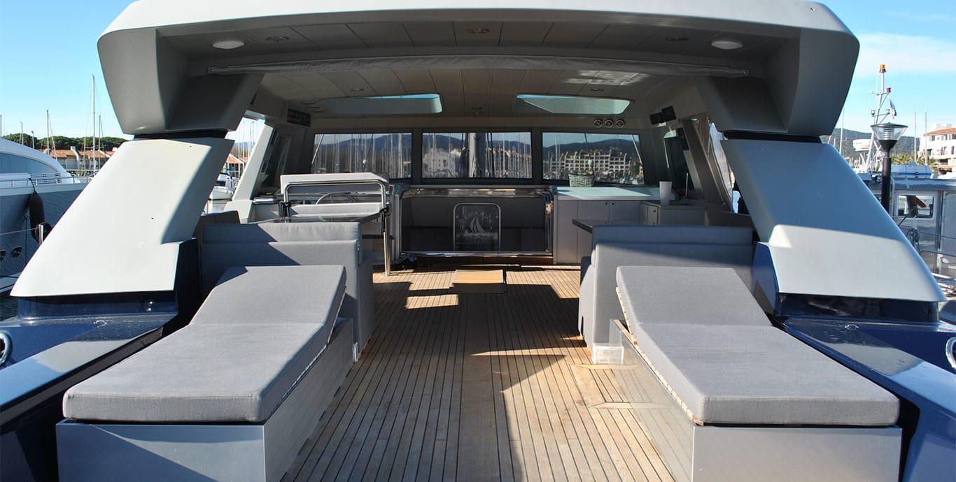 Aboard NEW RUNAWAY a 111ft (34.01m) luxury sailing yacht , built by VALDETTARO in 1991